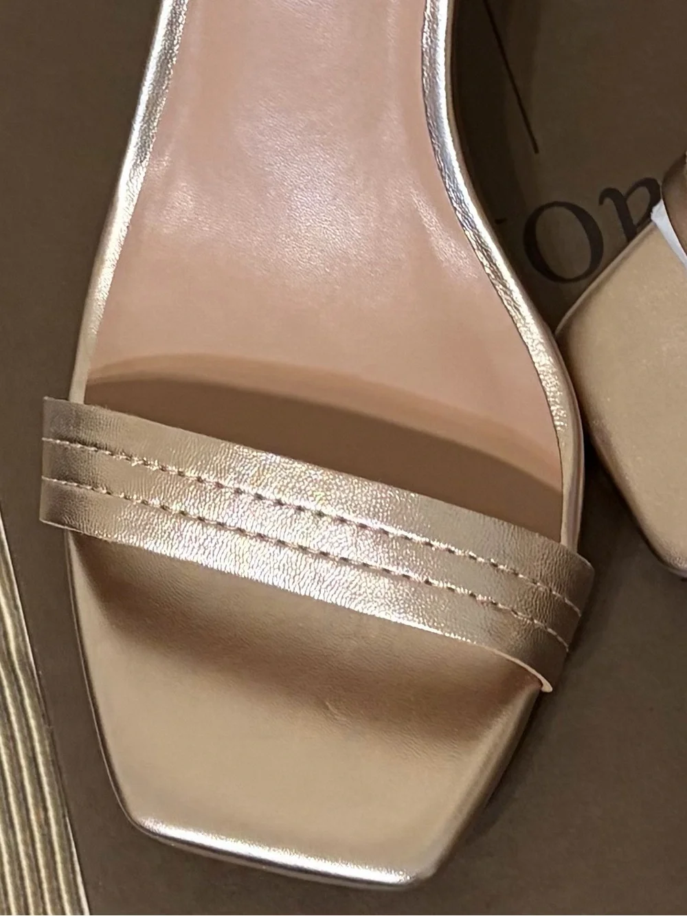 NWT Linea Paolo Eden-L Women's Metallic Leather Sandal - Size 9